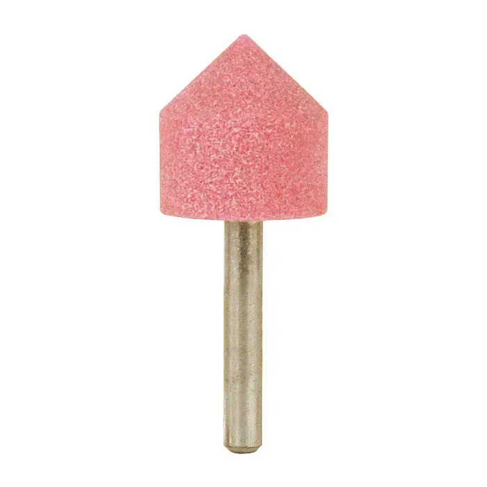 New Arrival TTC PRODUCTION USA MADE 53-504-013 A Point Shape 1/4" Shank Aluminum Oxide Vitrified Mounted Stone Wheel - A Point Shape