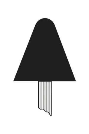While Supplies Last GRIER ABRASIVES A4-GB-7222 A Point Shape 1/4" Shank Aluminum Oxide Vitrified Mounted Stone Wheel - A Point Shape