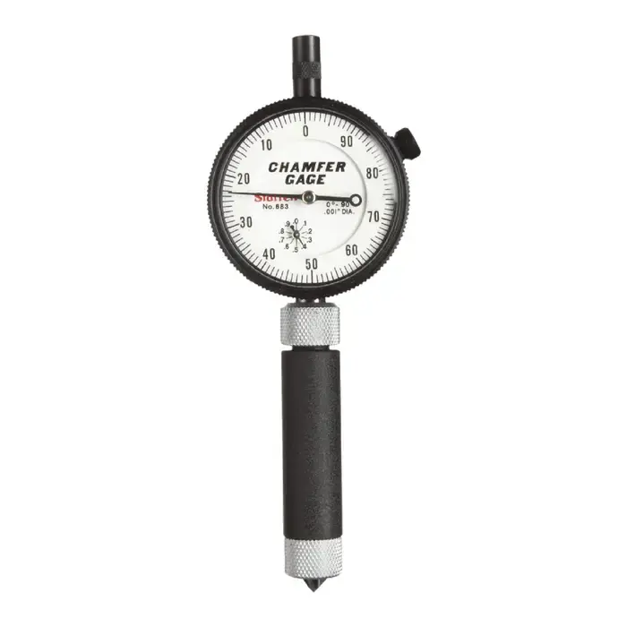 STARRETT 683-1Z 0 - 3/8" Range, 0 - 90° Angle Range Dial Chamfer Gage Certified