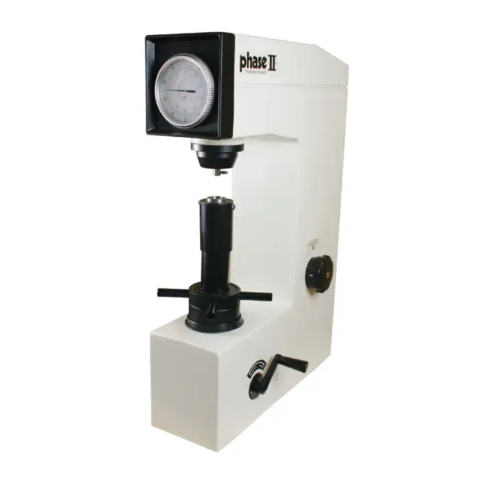 Order Now PHASE II 900-331 Rockwell Scale, Analog Dial Gage Display, 10 Kgf Initial Range Load, 10 Kgf Minor Load, 150 Kgf Major Load Bench Top Hardness Tester