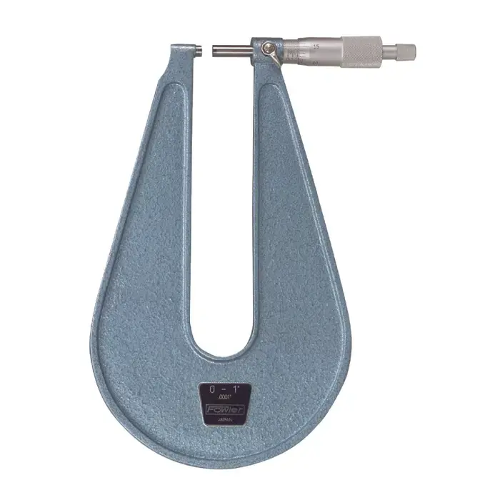 FOWLER 52-517-612 0 - 1" Range, .001" Graduation, 11" Throat Deep Throat Outside Micrometer Weekend Sale