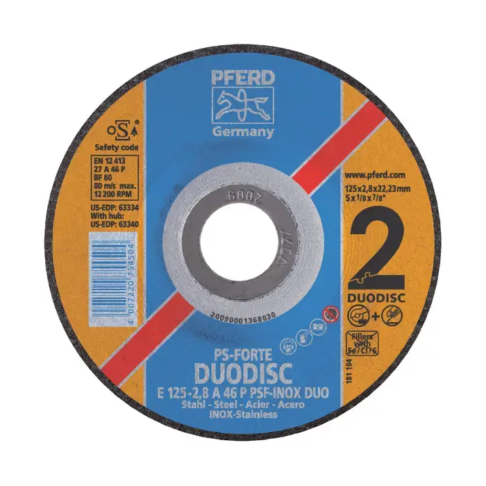 Clearance PFERD 63333 Aluminum Oxide 4-1/2" Diameter 46 Grit Abrasive Disc