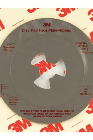 3M 51144805167 7" Diameter Face Plate Abrasive Disc Accessory - For Use With Deburring, Finishing, Grinding, Polishing, Surface Preparation Fan Favorite