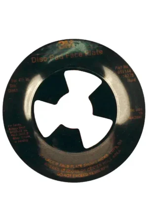 3M 51144817290 9" Diameter Face Plate Abrasive Disc Accessory - For Use With Deburring, Finishing, Grinding, Polishing, Surface Preparation Buy Online