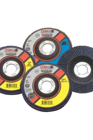 Best Choice CGW ABRASIVES 42362 40 Grit 4-1/2" Diameter Abrasive Flap Disc - Type 29, 7/8" Arbor Hole Diameter
