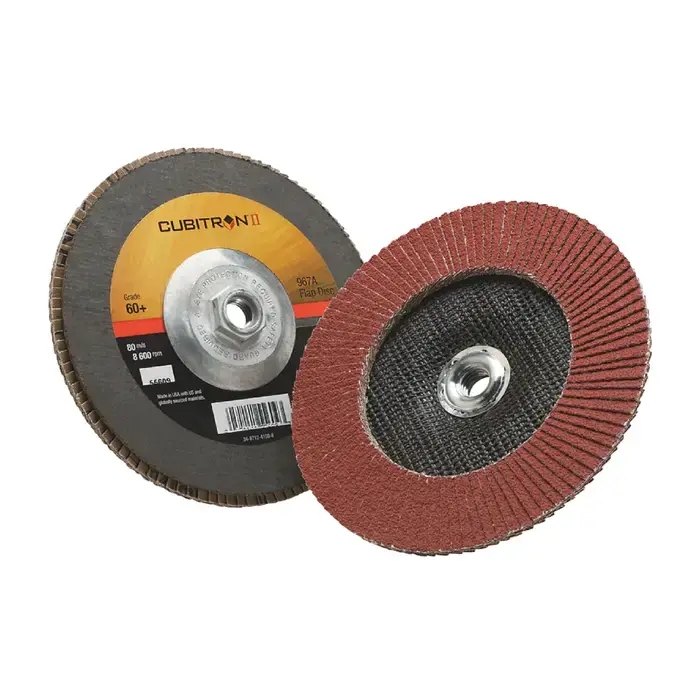 3M 7100055056 60 Grit 7" Diameter Abrasive Flap Disc - Type 27, 5/8"-11 Arbor Hole Diameter Place Order