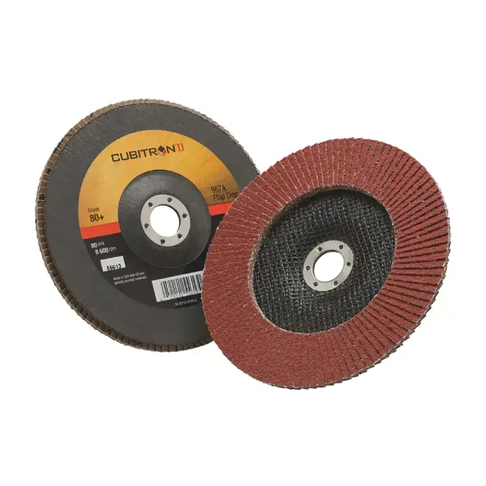 3M 7000148186 80 Grit 7" Diameter Abrasive Flap Disc - Type 27, 7/8" Arbor Hole Diameter Buy Direct