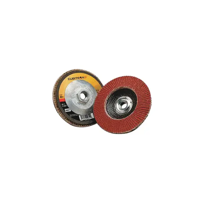 Big Sale 3M 7010308947 60 Grit 4-1/2" Diameter Abrasive Flap Disc - Type 29, 5/8"-11 Arbor Hole Diameter