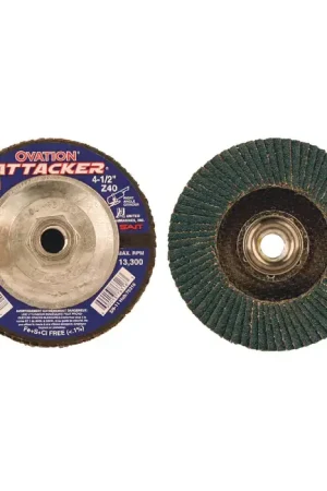 SAIT 76208 60 Grit 4-1/2" Diameter Abrasive Flap Disc - Type 27, 7/8" Arbor Hole Diameter Authentic