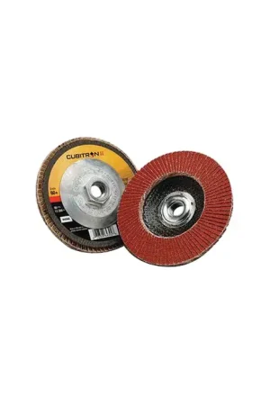 3M 7100104921 60 Grit 4-1/2" Diameter Abrasive Flap Disc - Type 29, 7/8" Arbor Hole Diameter Certified