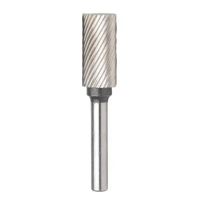 Crafted TTC PRODUCTION A-111 1/2" High Speed Steel Rotary Bur - Cylindrical-Flat End (Not End Cut), Straight Shank, Best for Plastics