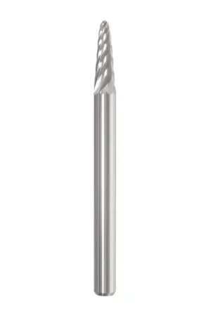 Deal TTC PRODUCTION USA MADE 20-021-161 5/8" Carbide Rotary Bur - Taper-14° Included Angle, Straight Shank, Best for Steel