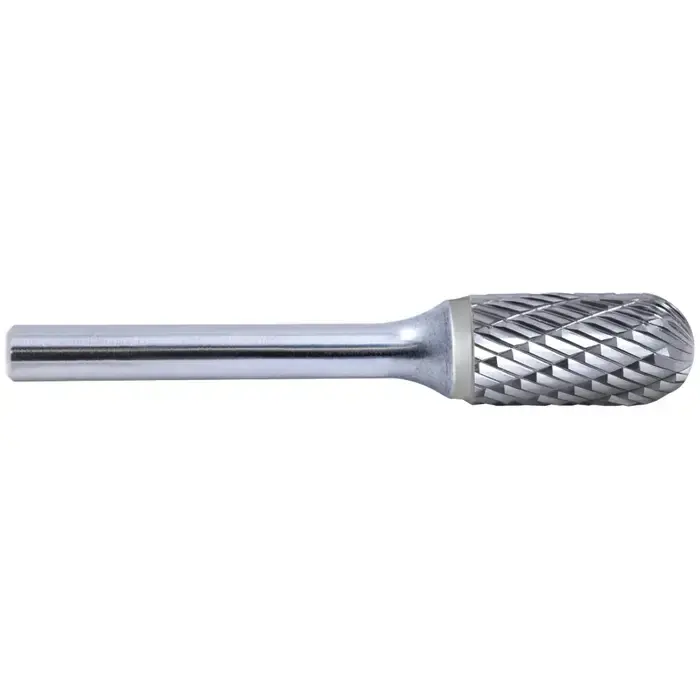 M.A. FORD 42437527 7/16" Carbide Rotary Bur - Cylindrical-Radius End, Straight Shank, Best for Steel Luxury