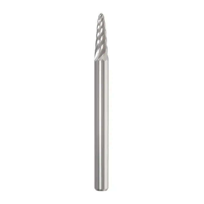 While Supplies Last M.A. FORD 48250020 1/4" Carbide Rotary Bur - Taper-14° Included Angle, Straight Shank, Best for Steel