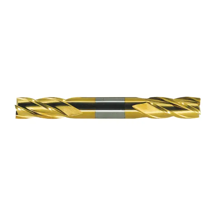 NIAGARA N45300 15/16" Size, 1-7/8" LOC, 4 Flute, TiN High Speed Steel Square End Mill Professional Grade