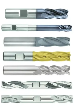 Weekend Sale NIAGARA N58266 1/2" Size, 1-1/4" LOC, 7 Flute, AlTiN Solid Carbide Square End Mill
