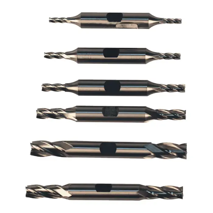 TTC PRODUCTION HP D1-024 1/8" to 3/8" Size, 4 Flute, Square End High Speed Steel End Mill Set Super Sale