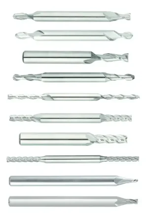 NIAGARA N59696 .0080" Size, .012" LOC, 2 Flute, Solid Carbide Miniature End Mill Free Returns
