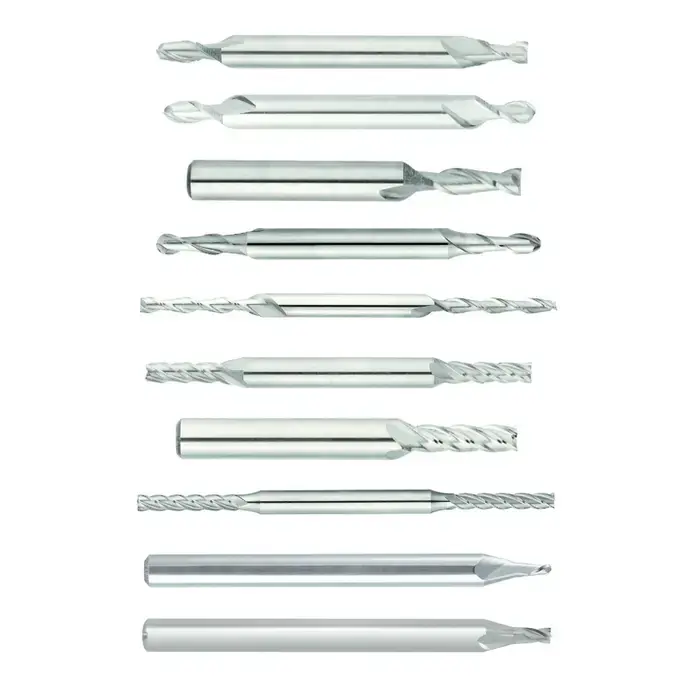 NIAGARA N59696 .0080" Size, .012" LOC, 2 Flute, Solid Carbide Miniature End Mill Free Returns