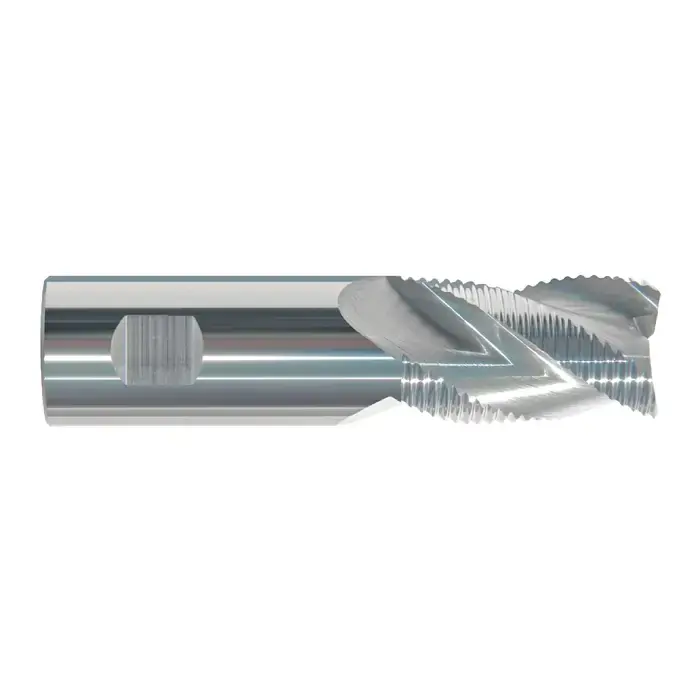 Latest RUSHMORE USA 104861 3/8" Size, Coarse Pitch, 1" LOC, 3 Flute, Solid Carbide Roughing End Mill