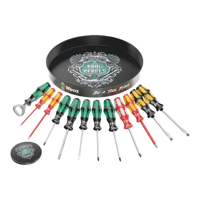 Order Now WERA 05134341001 Phillips, Slotted, Square & Torx Tip Type, 17 No. of Pieces in Set Screwdriver Style Set