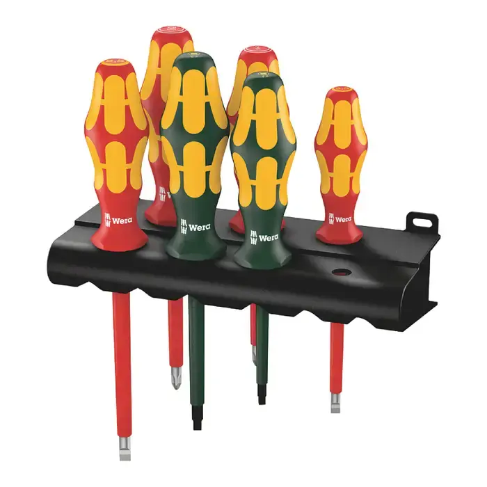 WERA 05347777001 0.6 - 2 Size, Phillips/Slotted/Square Shank Type, 11.22" Overall Length Insulated Screwdriver Affordable