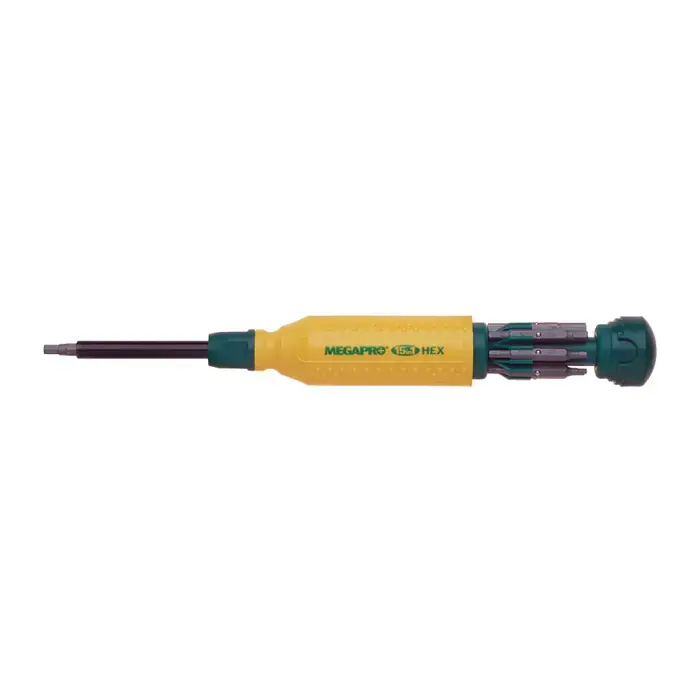 Luxury MEGAPRO 151HX50 Screwdriver Style Type, Hex Tip Types Included, 15 No. of Pieces in Set Interchangeable Tip Style Screwdriver