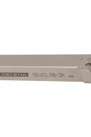 Secure Checkout AKUMA 11.02.00867 - SDJCL08-2K, 1/2" External Screw On Holder - Type S for DCMT2(1.5)_ Inserts, Left Hand