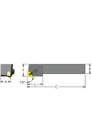 ULTRA-DEX MCRNL 20-4D - MCRNL20-4D, 1.25" External Multi-Clamp Holder - Type M for CNMG43_ Inserts, Left Hand Certified