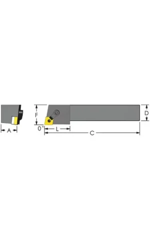 Best Choice ULTRA-DEX MCGNR 24-4D - MCGNR24-4D, 1.5" External Multi-Clamp Holder - Type M for CNMG43_ Inserts, Right Hand