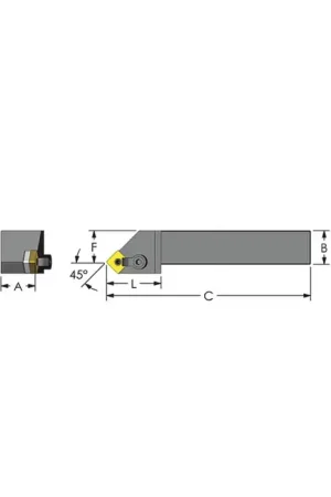 Express Delivery ULTRA-DEX MSSNR 16-5D - MSSNR16-5D, 1.0" External Multi-Clamp Holder - Type M for SNMG54_ Inserts, Right Hand