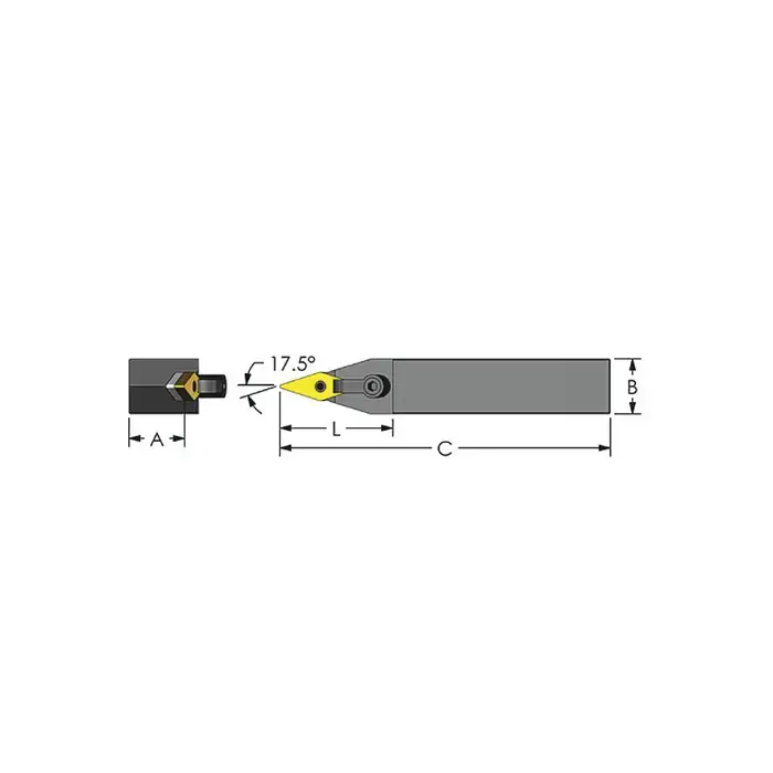 Brand New ULTRA-DEX MVVNN 12-3B - MVVNN12-3B, 3/4" External Multi-Clamp Holder - Type M for VNMG33_ Inserts, Neutral