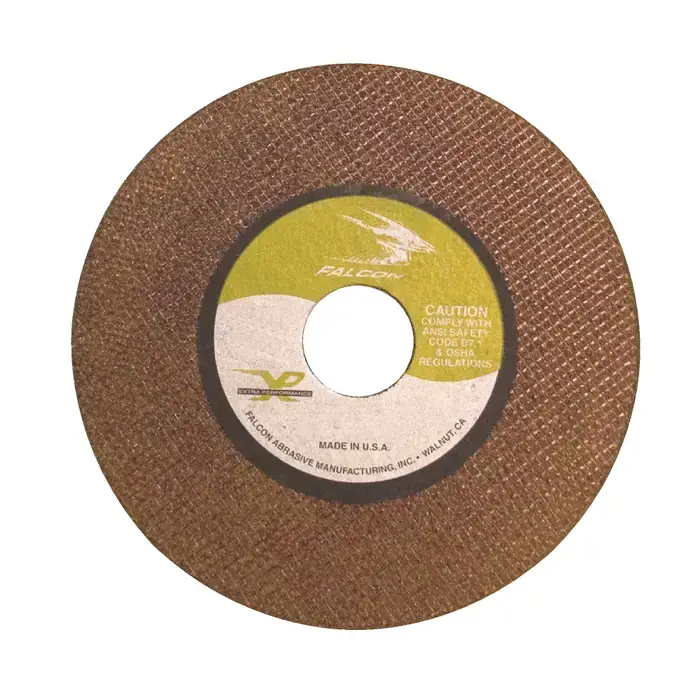 Hot Deal FALCON 7A12 3" Diameter Aluminum Oxide Bonded Cut-Off Wheel - 3/8" Hole Size, 0.045" Wheel Thickness