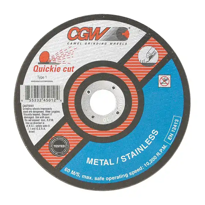 Brand New CGW ABRASIVES 35518 7" Diameter Zirconia Aluminum Bonded Cut-Off Wheel - 7/8" Hole Size, 1/16" Wheel Thickness