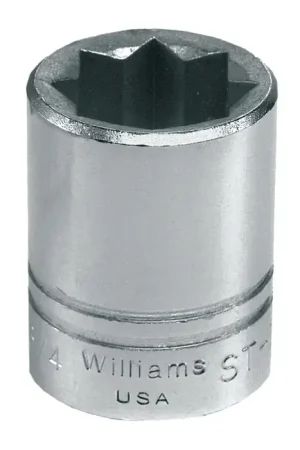 WILLIAMS ST-840 1/2" Drive Size, 8 No. of Points, 1-1/4" Size Impact Socket Mega Sale
