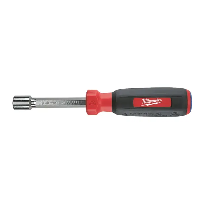 MILWAUKEE 48-22-2536 10mm Size, 3" Shank Length, Cushion Grip Handle Type Nutdriver Bargain