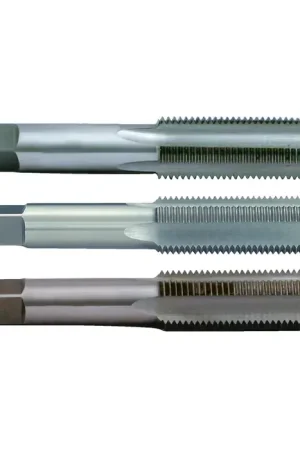 Authentic TTC 18-900-180 18mm-1.50mm Size, Set Of 1 Each Taper, Plug & Bottoming Chamfer, Multiple Flute, Bright High Speed Steel, Right Hand Cut Straight Flute Hand Tap