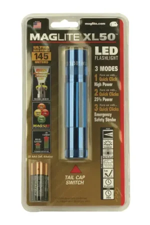 MAG-LITE XL50-S3116 All Purpose Type, Aluminum Body Type, AAA Battery Type Standard Flashlight Time-Limited