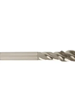 YMW 7/8"-9 Size, H4 Thread Limit, Modified/Semi Bottoming Chamfer, 4 Flute, Bright Vanadium High Speed Steel, Right Hand Cut Spiral Fluted Tap Holiday Sale
