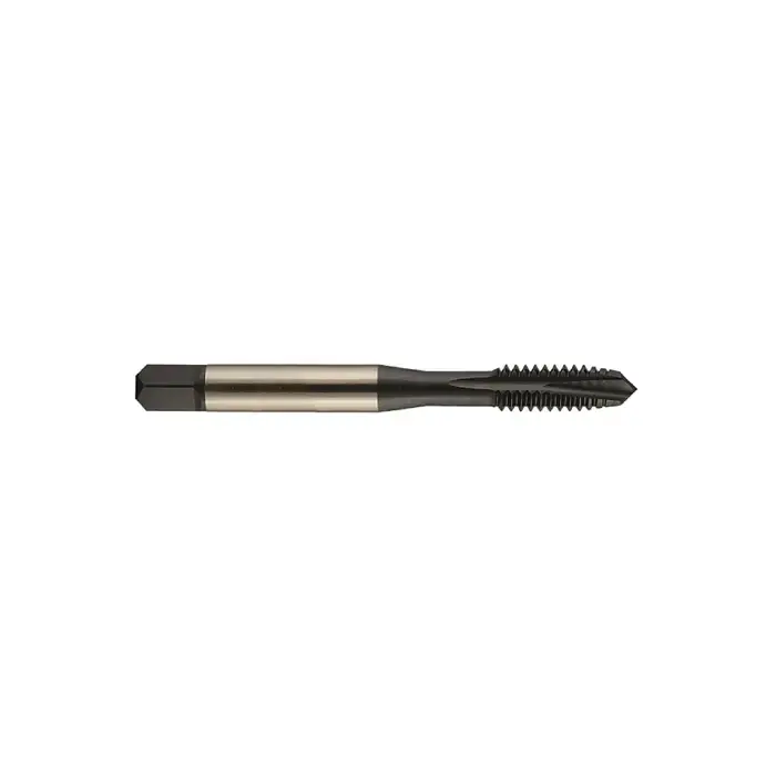While Supplies Last YMW 385574 1/4"-28 Size, H7 Thread Limit, Plug Chamfer, 3 Flute, Black Oxide Powdered Metal High Speed Steel, Right Hand Cut Spiral Pointed Tap