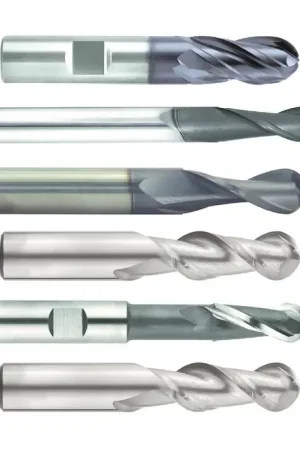 Best Choice NIAGARA N55629 1/4" Size, 1" LOC, 2 Flute, Solid Carbide Ball End Mill