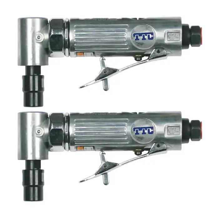 Shop Now TTC 3082 x 2 1/4" Air Angle Grinder - 2 Pack Includes (2) 1/4" Angle Head Die Grinders Pneumatic Power Tool Combination Set