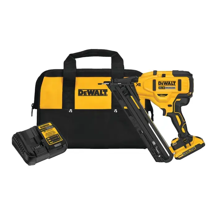 DEWALT DCN650D1 Angled Finish Nailer Type, 15 GA Gauge Angled Finish Nailer Kit Instant Buy