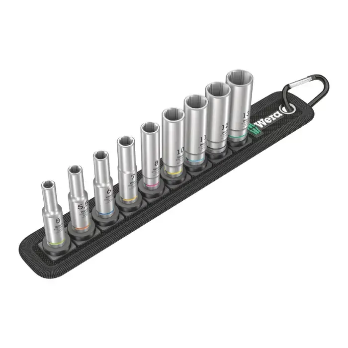 Special Offer WERA 05004525001 1/4" Drive Size, 6 No. of Points, Deep Socket Type Combination Socket Set
