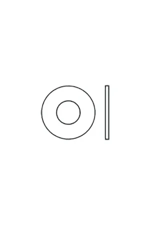 TTC BBA04 USS Thread Standard, 1/4" Bolt Dia., 3/4" O.D., Flat Washer Flat Washer Top Pick