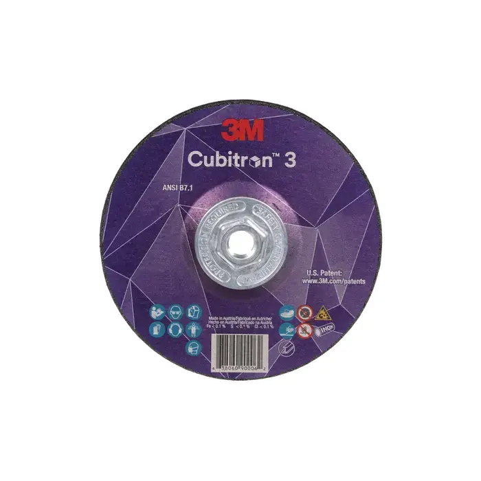 3M 90006 6" Diameter Precision Shaped Ceramic Grain Bonded Deburring Cut-Off Wheel - 5/8-11" Hole Size, 1/4" Wheel Thickness, Type 27 Super Sale