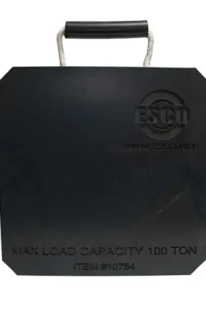 ESCO 10754 Jack Plate, 12"x12"x1", With Rope Handle, Black (100 Ton Weight Capacity) Limited Time