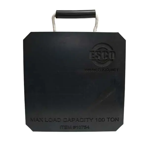 ESCO 10754 Jack Plate, 12"x12"x1", With Rope Handle, Black (100 Ton Weight Capacity) Limited Time